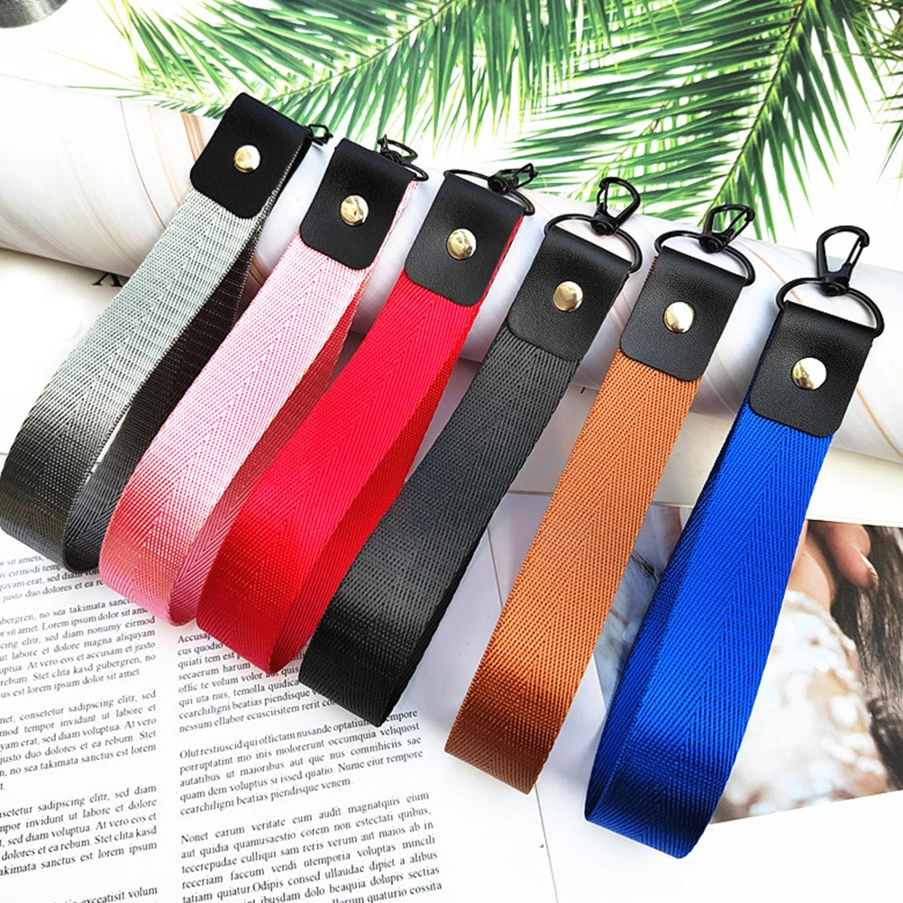5pcs Employee Badge Lanyards Keychain Wrist Straps Camera Hanging Ropes Mixed Color