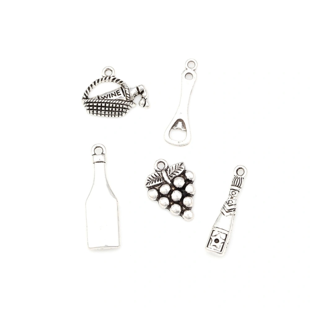 8 Bags DIY Pendants Accessories Antique Wine Grape Bottle Opener Charms for Jewelry Making