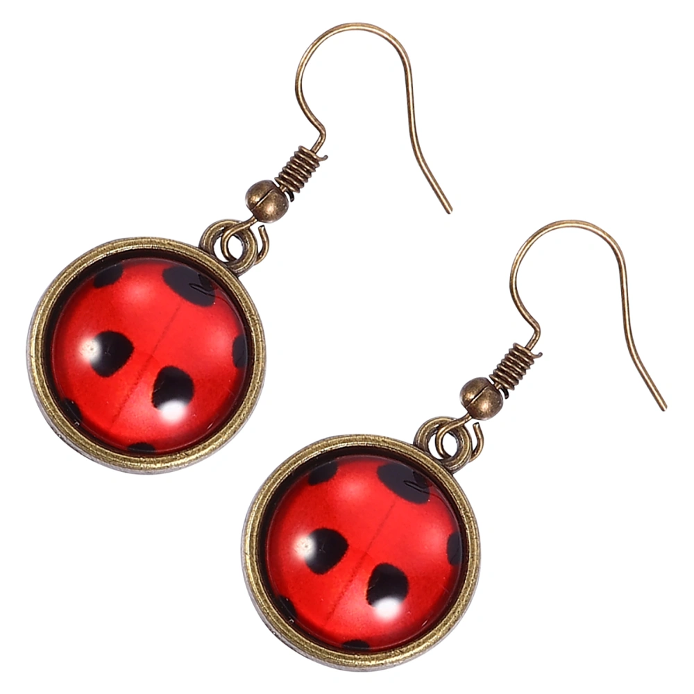 1 Pair Delicate Vintage Earrings Ladybug Style Earring Ear Pendant Ear Jewelry