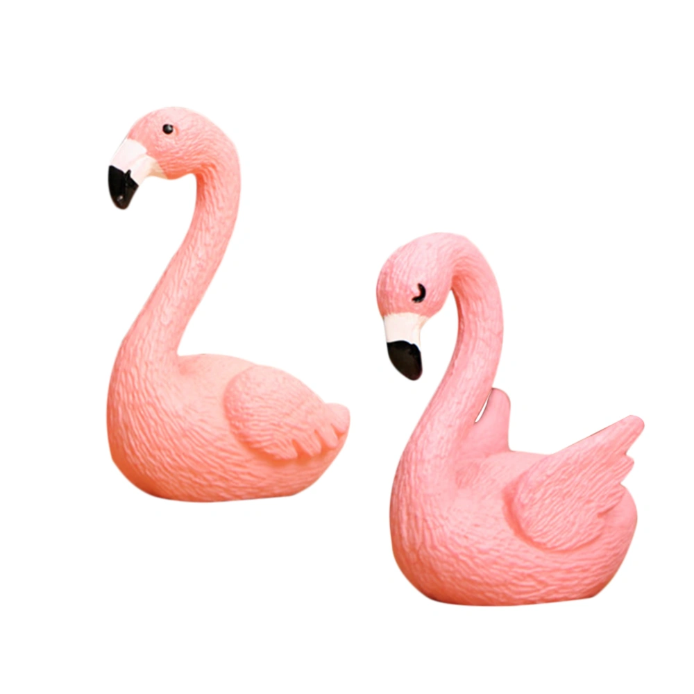 16pcs Miniature Flamingo Figurines PVC Cake Decoration DIY Landscape Ornament Accessories