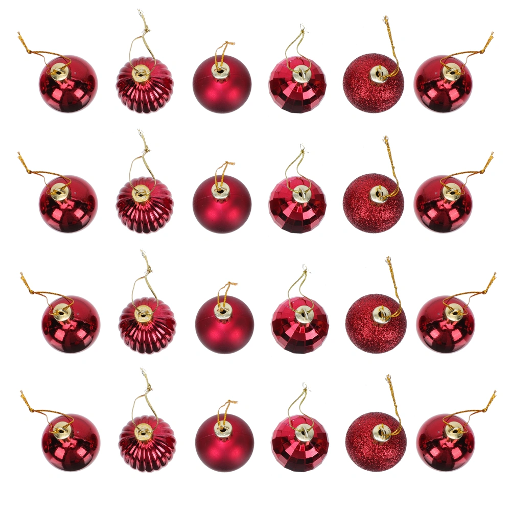 36Pcs Plastic Christmas Balls Special-shaped Christmas Tree Ball Pendant