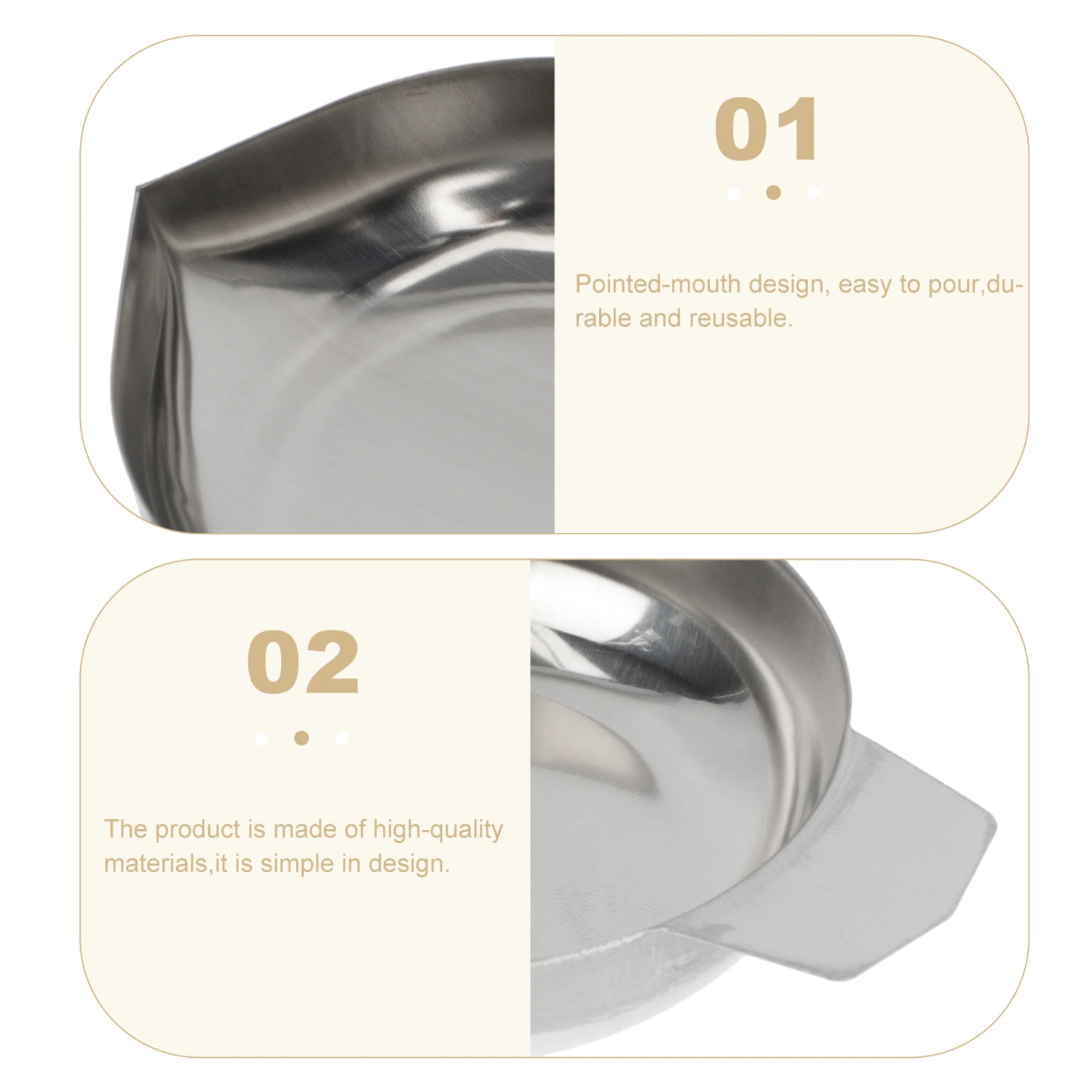 2Pcs Metal Weighing Cups Mini Scale Trays Rack Electronic Scale Trays for Home