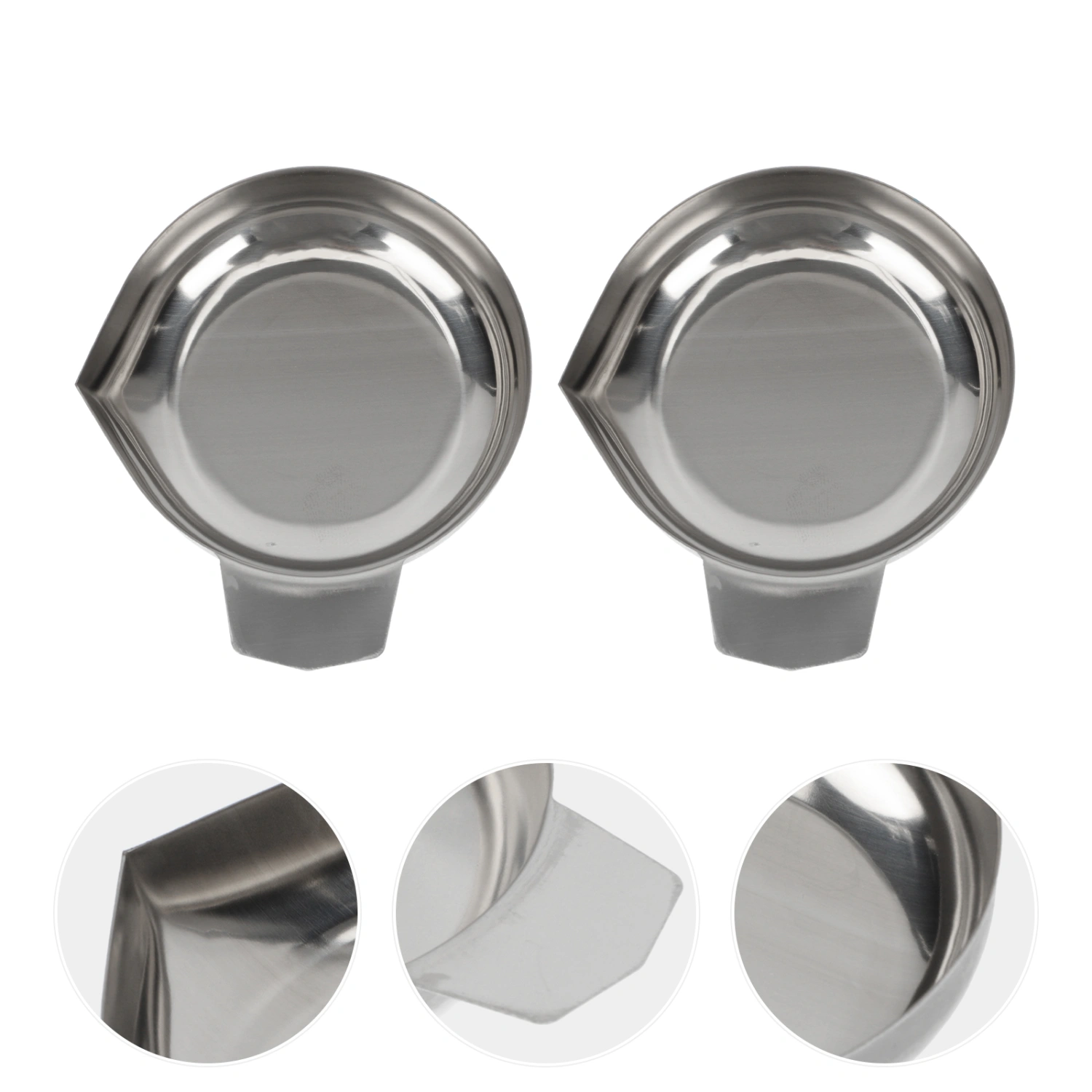 2Pcs Metal Weighing Cups Mini Scale Trays Rack Electronic Scale Trays for Home
