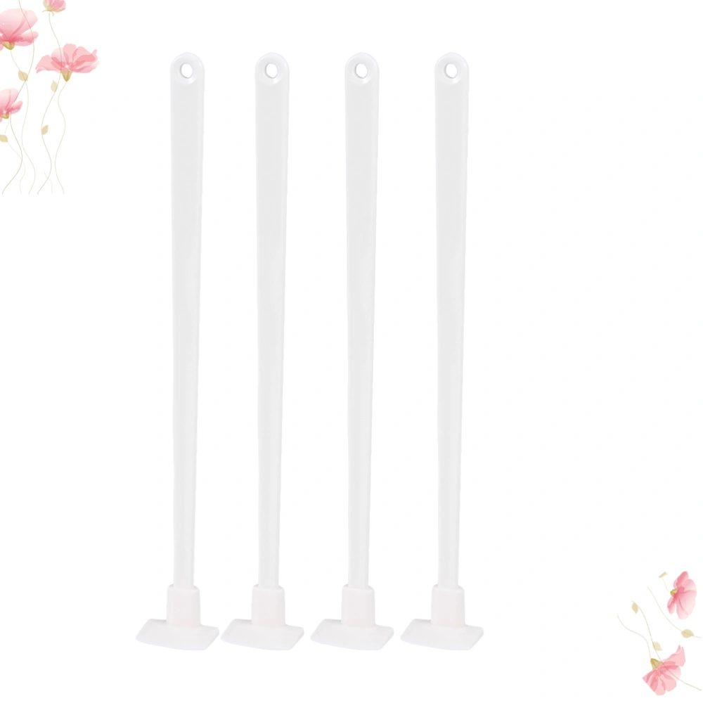 4pcs Long Handle Bottle Scraper Jam Spatula Sauce Ketchup Batter Cake Model Baking Scraper Tool (White)