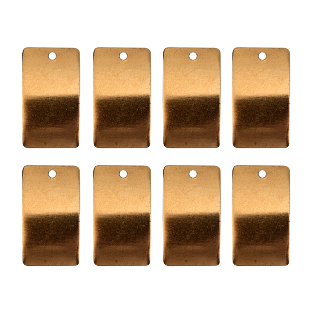 50PCS DIY Copper Sheet Pendant DIY Handmade Jewelry Accessories Single Hole Pendant Simple DIY Jewelry Pendant DIY Concave Copper Chip Hanging Tag for DIY Making