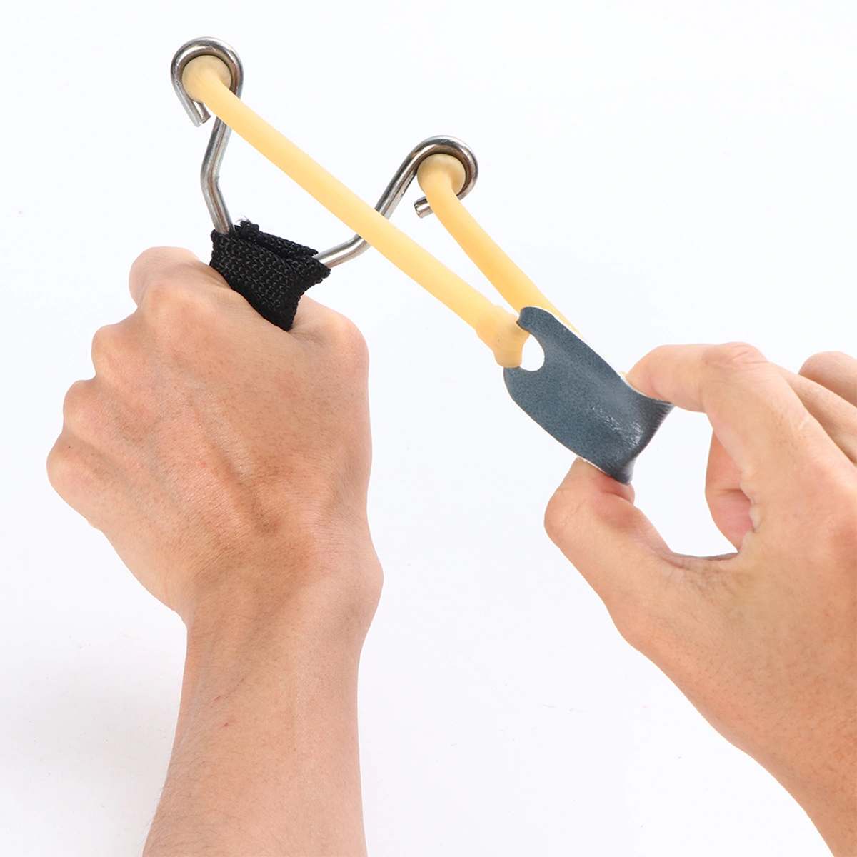 2 Pcs Hunting Slingshot Mini Catapult Stainless Steel Slingshot Outdoor Shooting Camping Toys