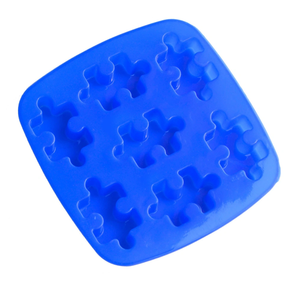 7-Cavity Puzzles Silicone Cake Mold Chocolate Craft Candy Baking Mould For DIY Dessert (Random Color)