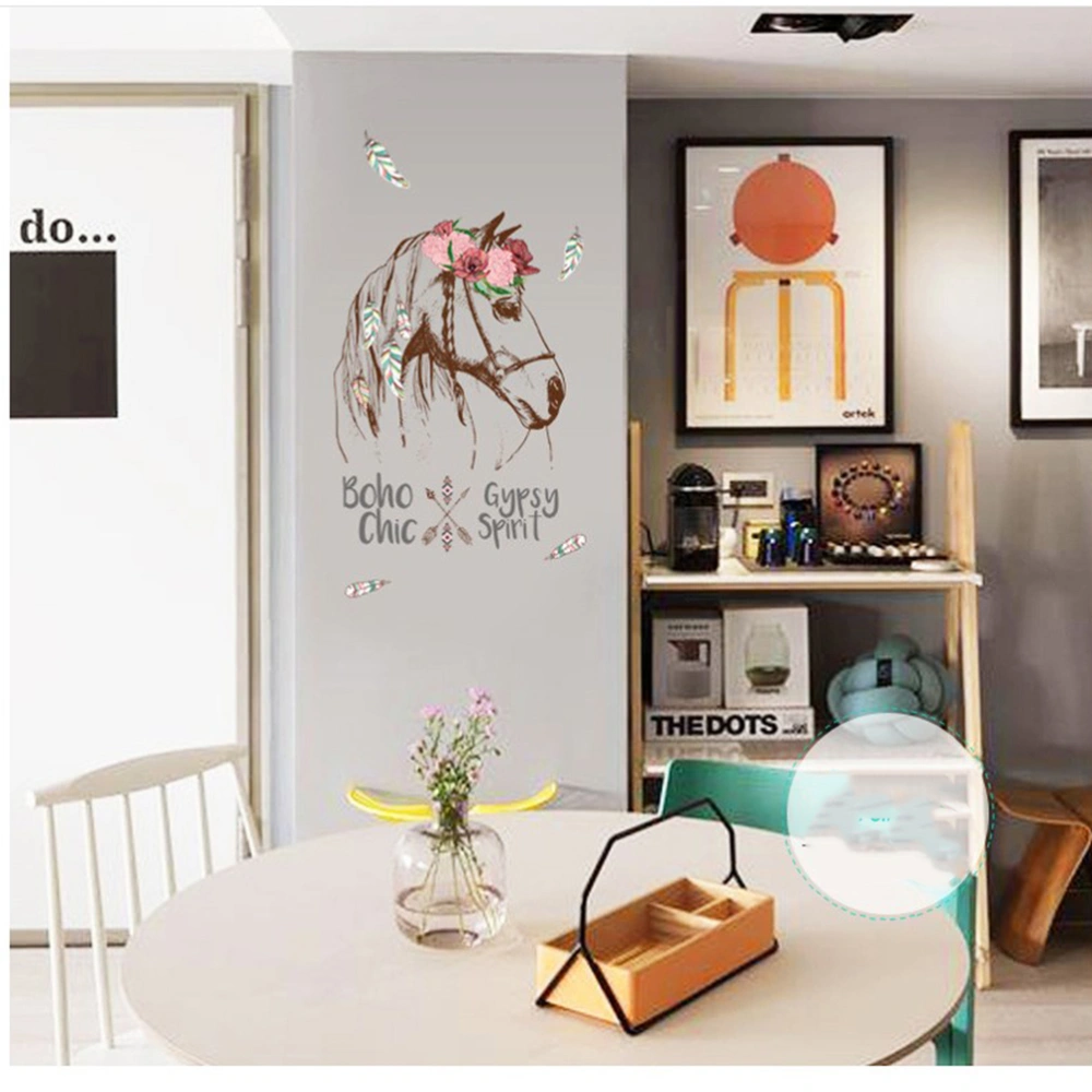 Horse Wall Sticker Bohemia Chic Home Decor Animals Gypsy Spirit Wall Decal