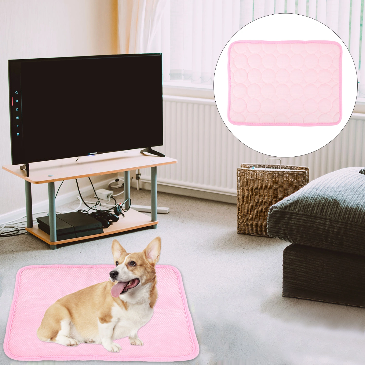 Pet Cooling Mat Pad Ice Silk Keep Cool in Summer Perfect for Dogs Cats