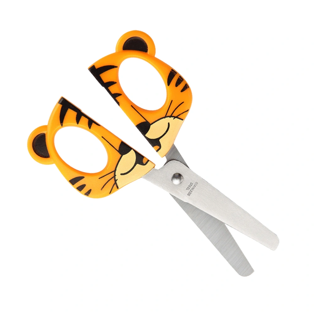 2PCS Creative Animal Design Child Scissors Student Paper Cutting DIY Stainless Steel Small Scissors (As Shown)