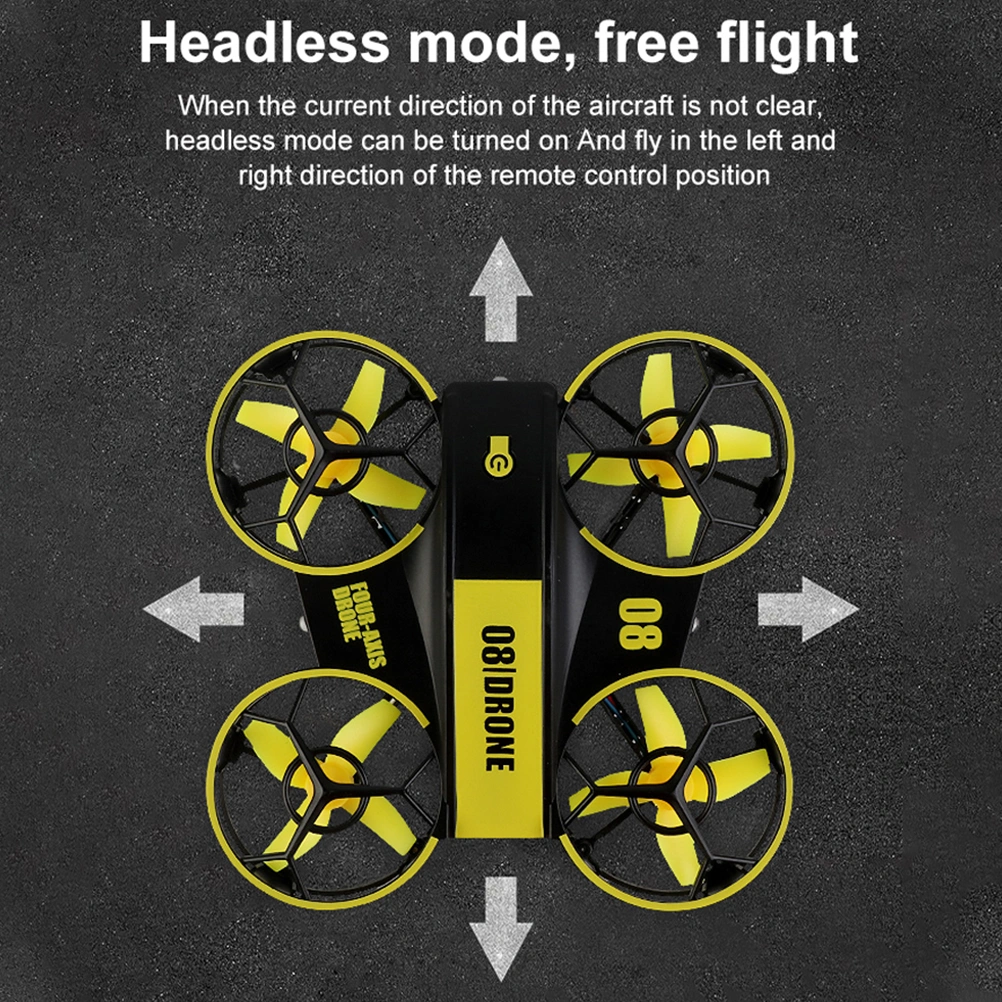 Mini LED RC Quadcopter Portable One Key Take Off Landing RC Helicopter Plane