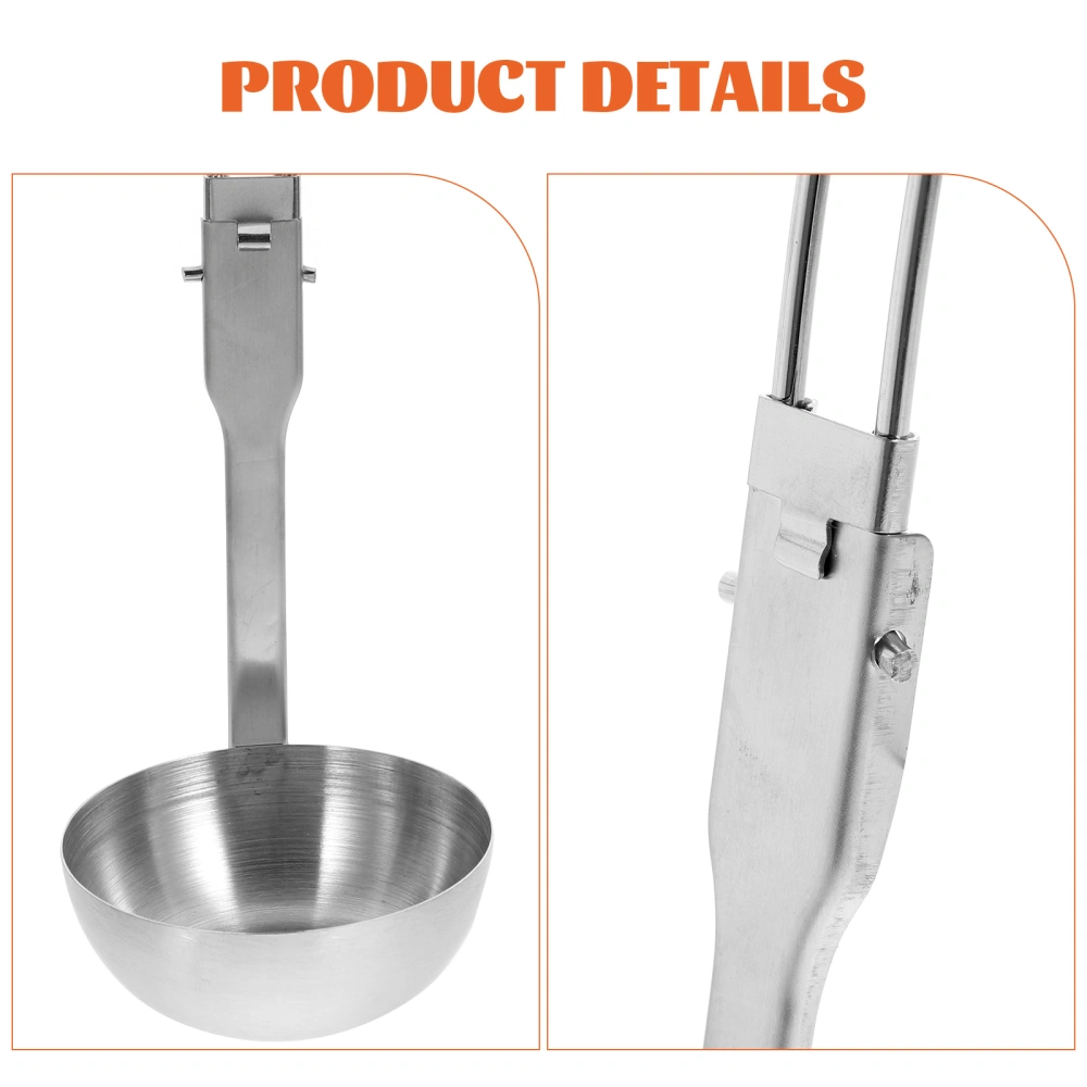 Outdoor Camping Spoon Stainless Steel Foldable Spoon Kitchen Utensil Tableware