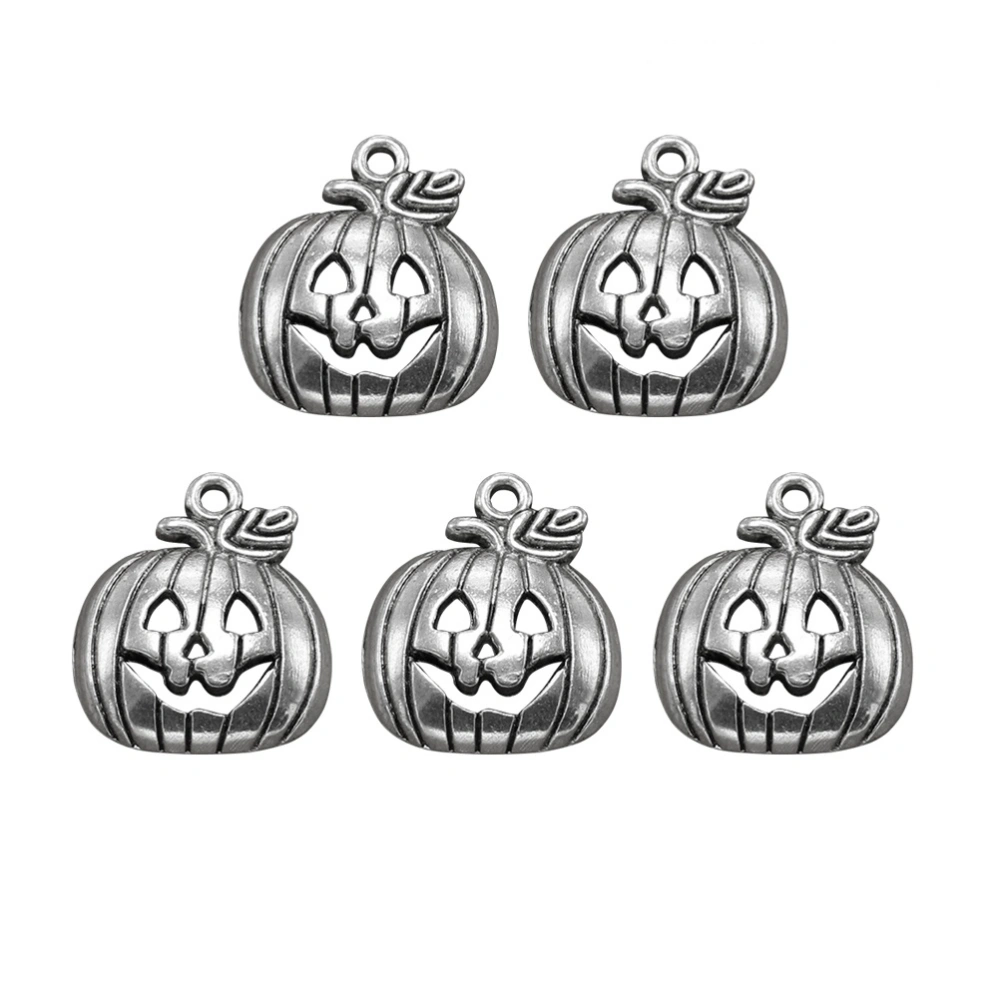 100pcs Pumpkin Pendant Antique Silver Connector Charms Alloy DIY Jewelry Making Accessories for Necklace Bracelet