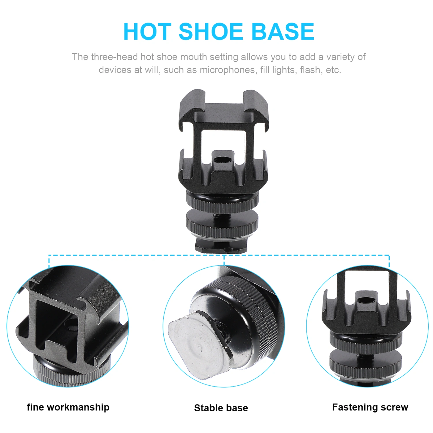 1 Set Hot Shoe Bases Hot Shoe Mounts Adapter Professional Video Light Adapter