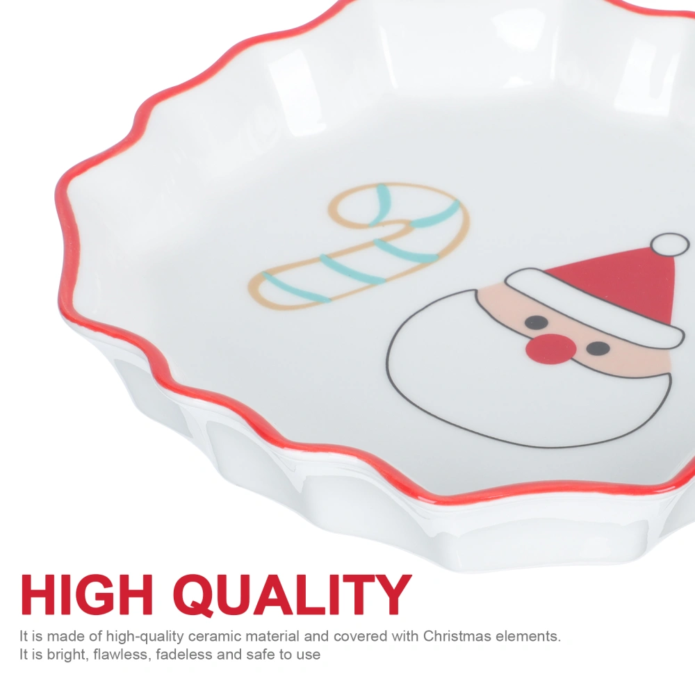 1Pc Ceramic Food Plate Simple Food Serving Dish Lovely Home Restaurant Tableware