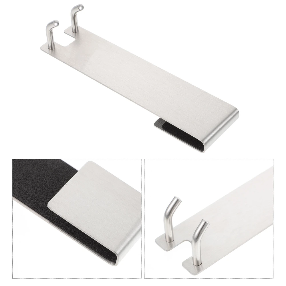 Over the Door Hook Stainless Towel Hook Long Glass Door Hanger for Bathroom