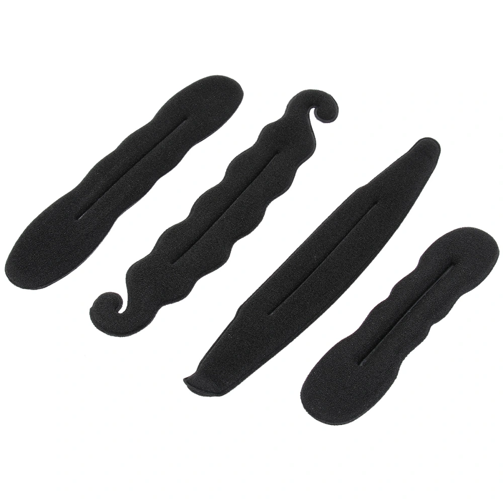 4pcs Sponge Donut Maker Ponytail Bun Tie Spong Strong Holder Hair Styling Tool 2 Large and 2 Small