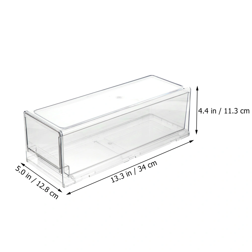 1Pc Fridge Organizer Bin Transparent Refrigerator Organizer Food Container