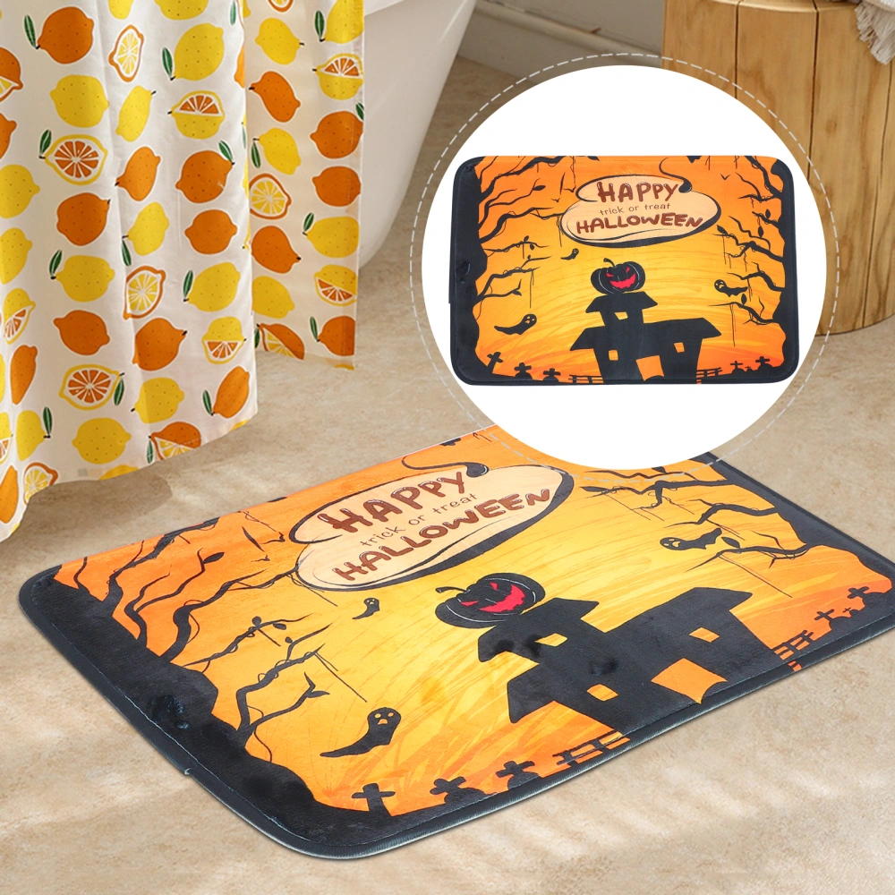 Halloween Floor Mat Bathroom Anti-skid Cushion Cartoon Ground Mat for Home