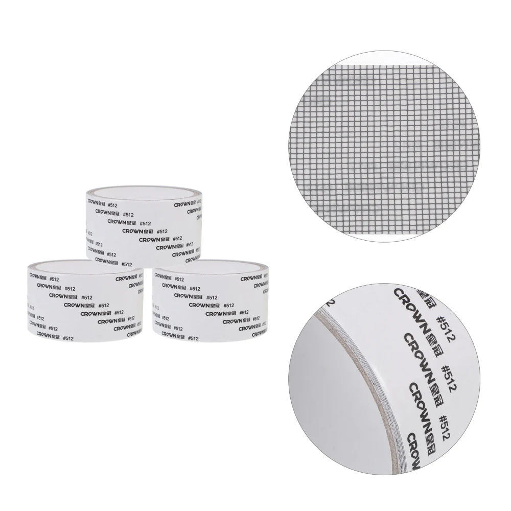 3Pcs Door Window Screen Repair Tapes Fiberglass Covering Mesh Stickers (Assorted Color)