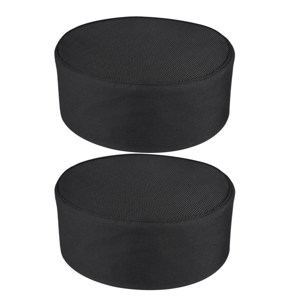 2pcs Chef Caps Net Chef's Hats Multi-purpose Chef Hat Catering Chef Caps (Black)