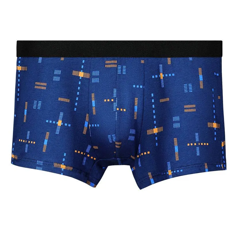 Breathable Printed Summer Thin Plus Size Men's Cotton Antibacterial Boxers Shorts