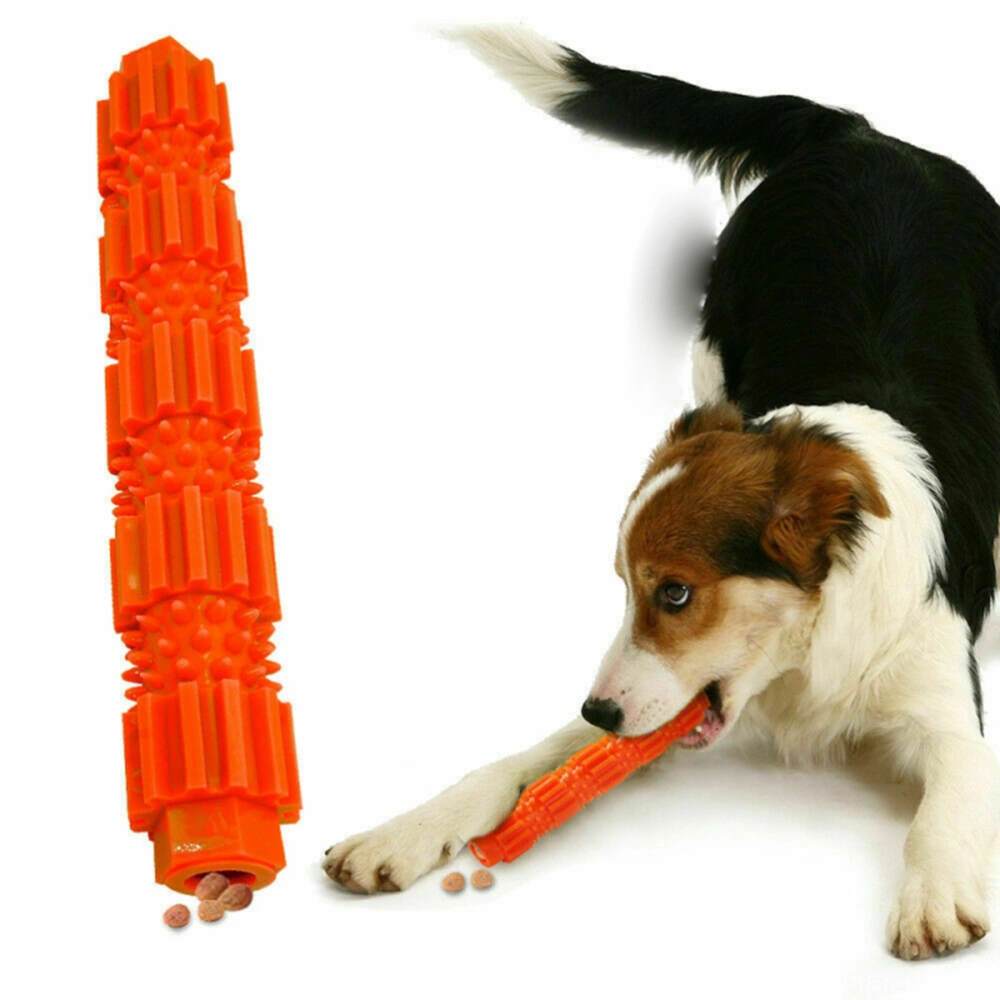 Durable Molar Rod TPR Chew Toys for Aggressive Chewers Training Size Small(Orange)