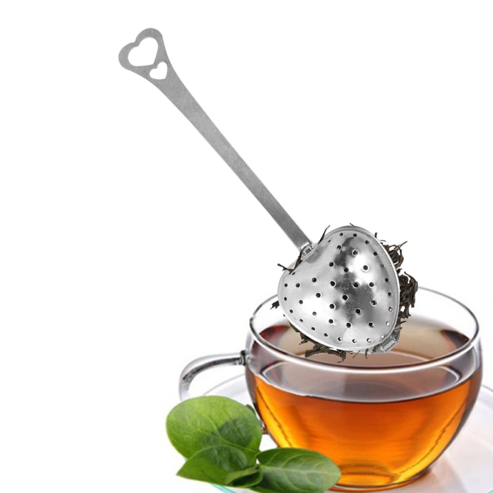 2PCS Stainless Steel Tea Leak Tea Filter Tea Strainer Seasoning Ball Tea Heart Shape Infuser