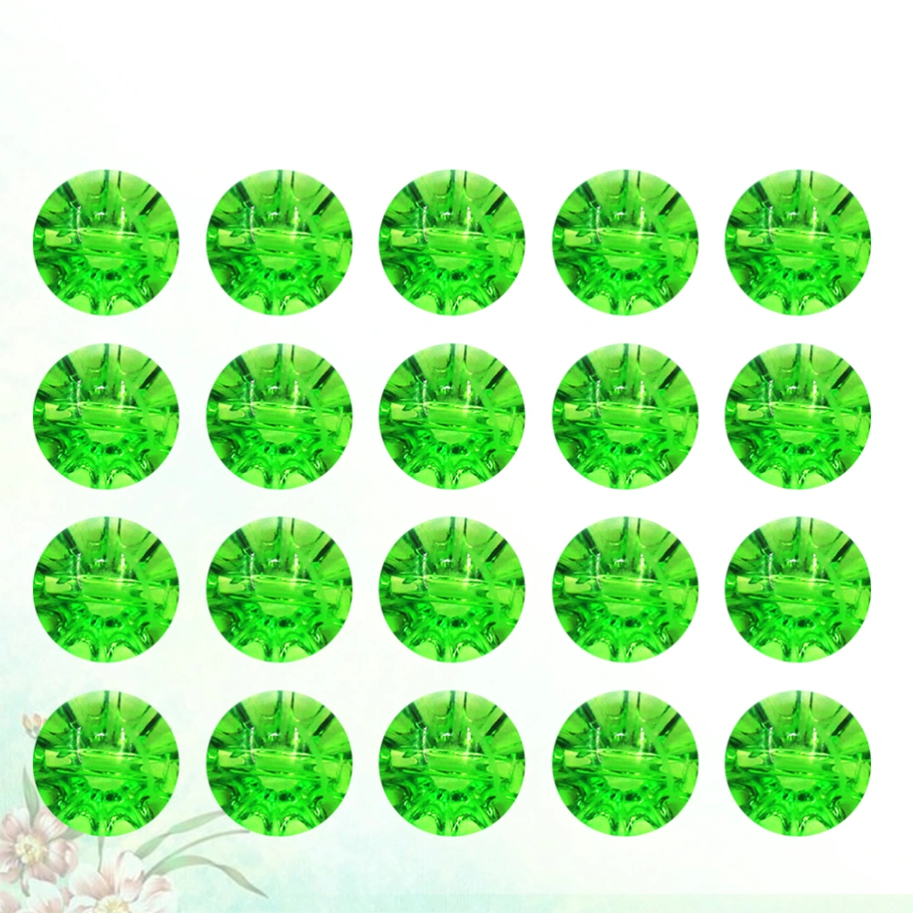 50pcs Clear Crystal Button Adorable Shirt Button Simple Sweater Fasteners Delicate Sewing Buttons Coat Button Accessory for Man Woman Baby DIY (Light Green)