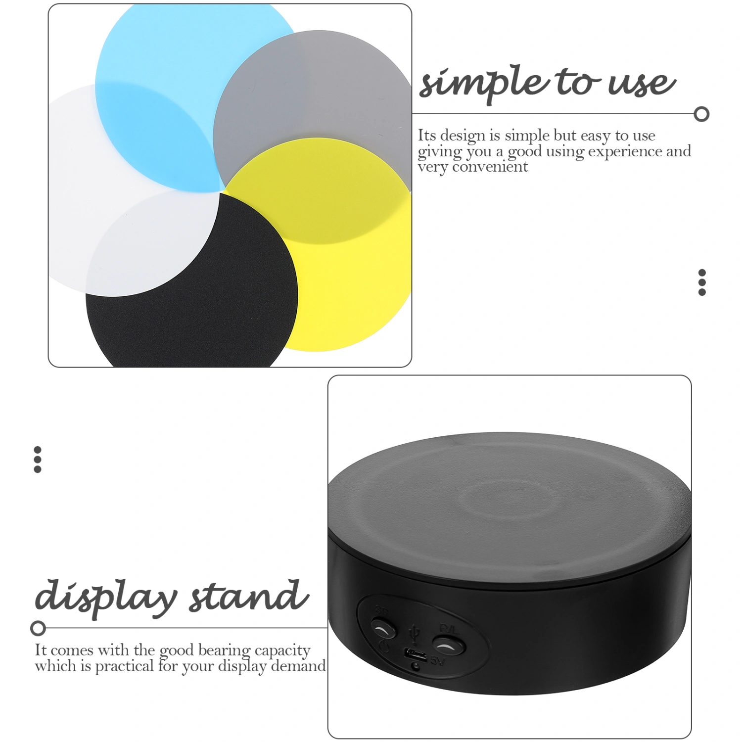 1 Set of Household Rotating Stand Multi-function Turntable Stand Convenient Display Turner