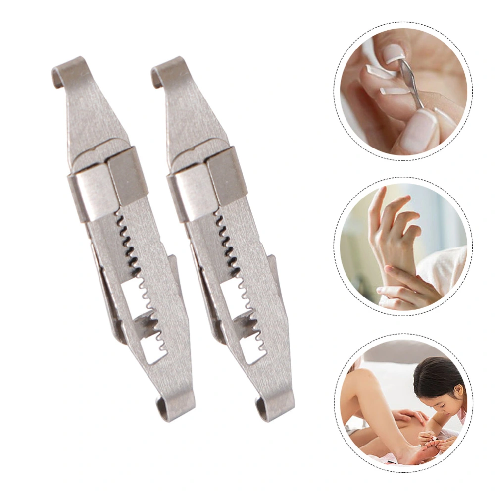 2pcs Stainless Steel Toenails Correction Buckles Nail Straightening Clip Tools