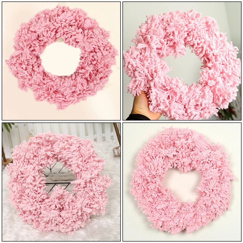 1pc Valentine's Day Garland Dooor Wall Wreath Decor Wedding Floral Pendant(Pink)