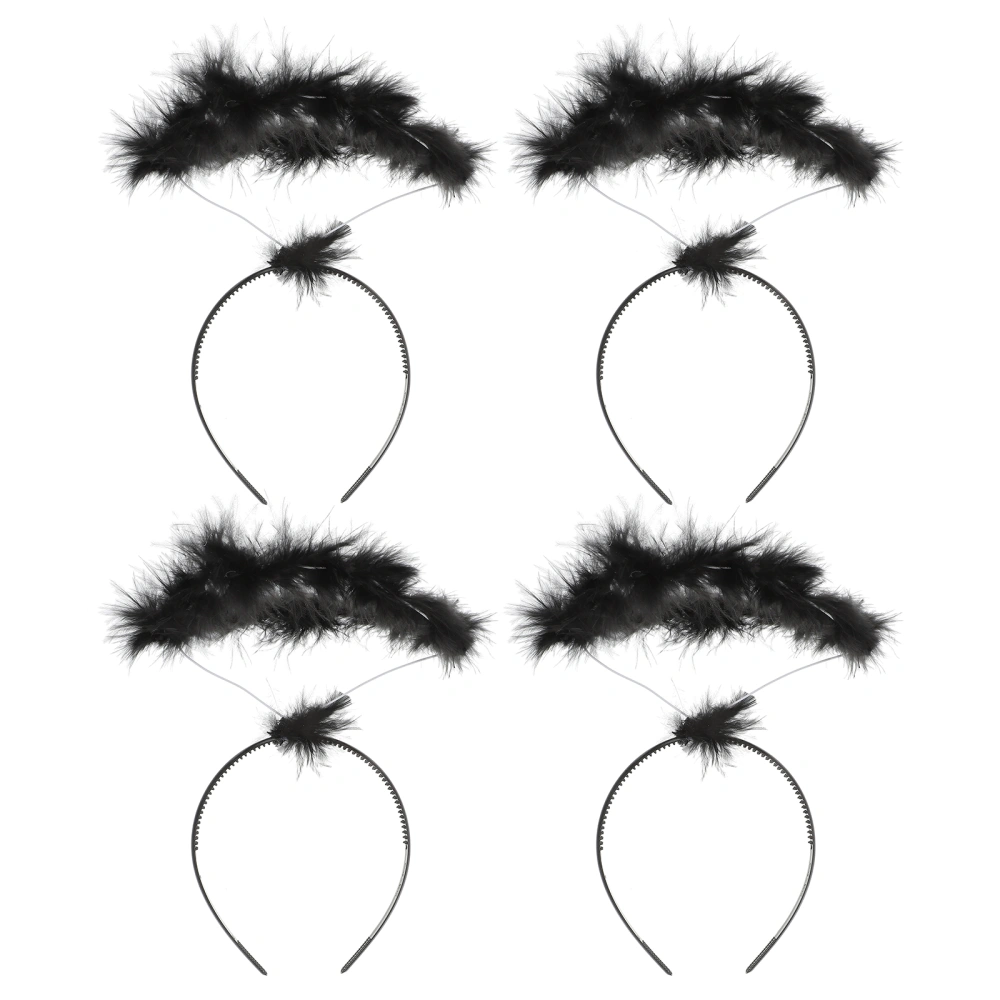 4Pcs Role-playing Hair Hoops Delicate Angel Cosplay Accessories Party Props