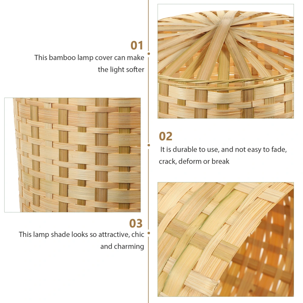 Woven Bamboo Lamp Shade Pendant Light Shade Hanging Light Fixture Shade Home Decor