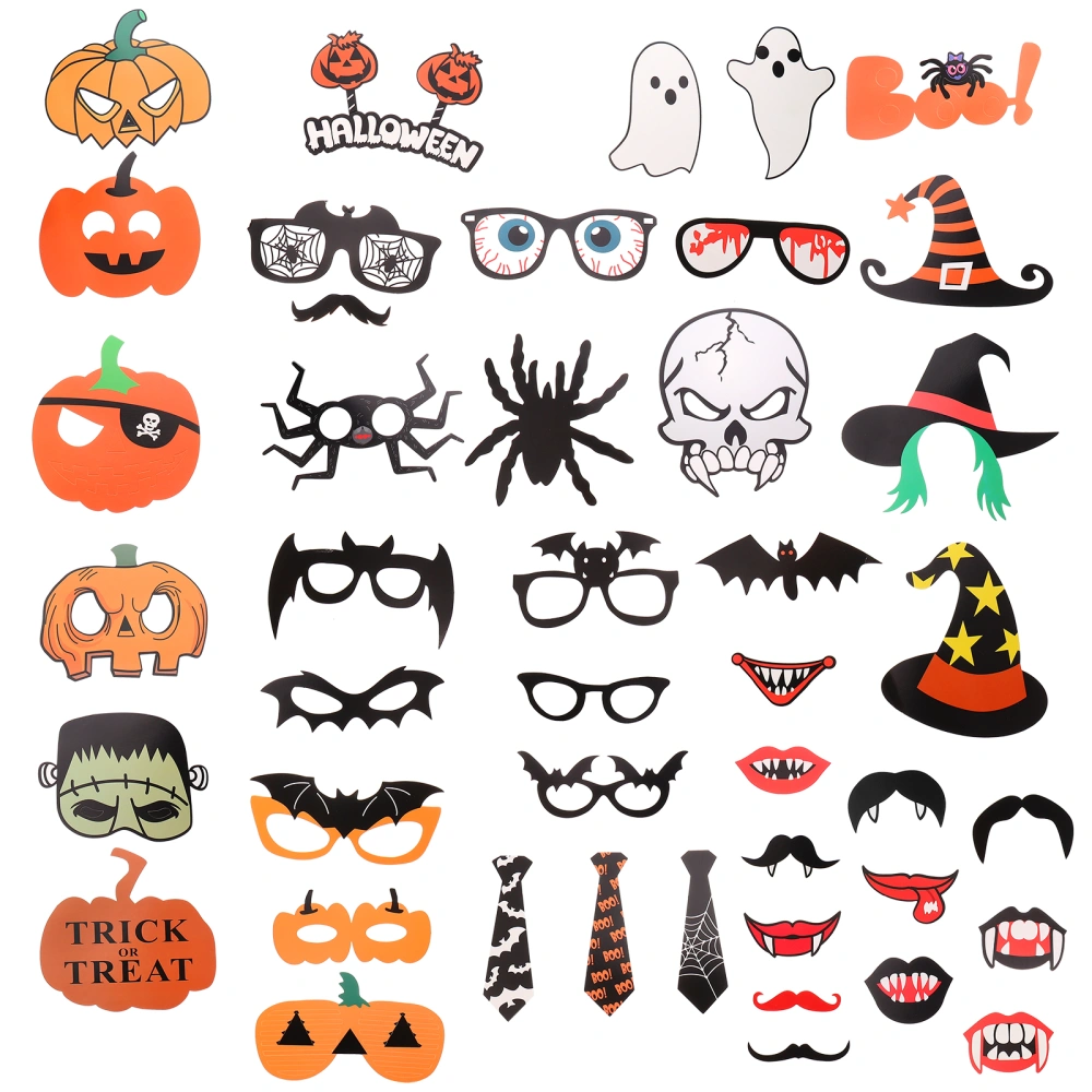 1 Set Halloween Party Photo Props Halloween Costumes Props Scary Decors (Black)