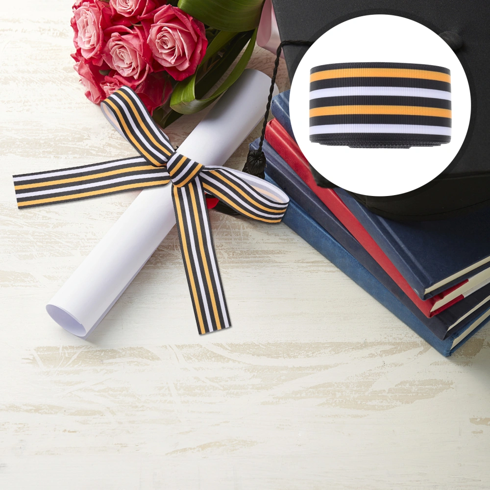 1 Roll of Bouquet Wrapping Ribbon  Graduation Themed Bow Ribbon DIY Ribbon