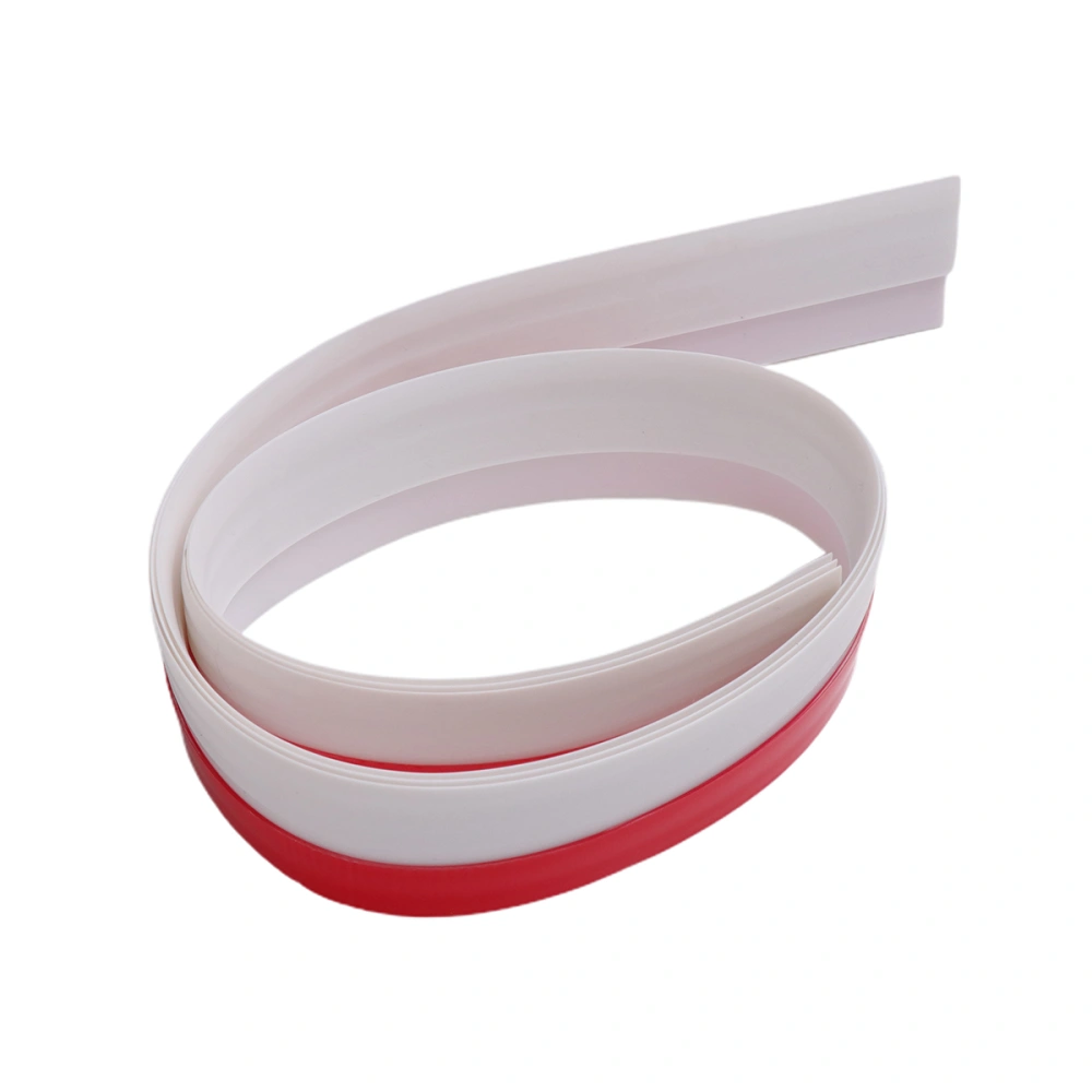 Wooden Door Slot Seal Strip Door Bottom Seal Strip Sound Insulation Strip (White)