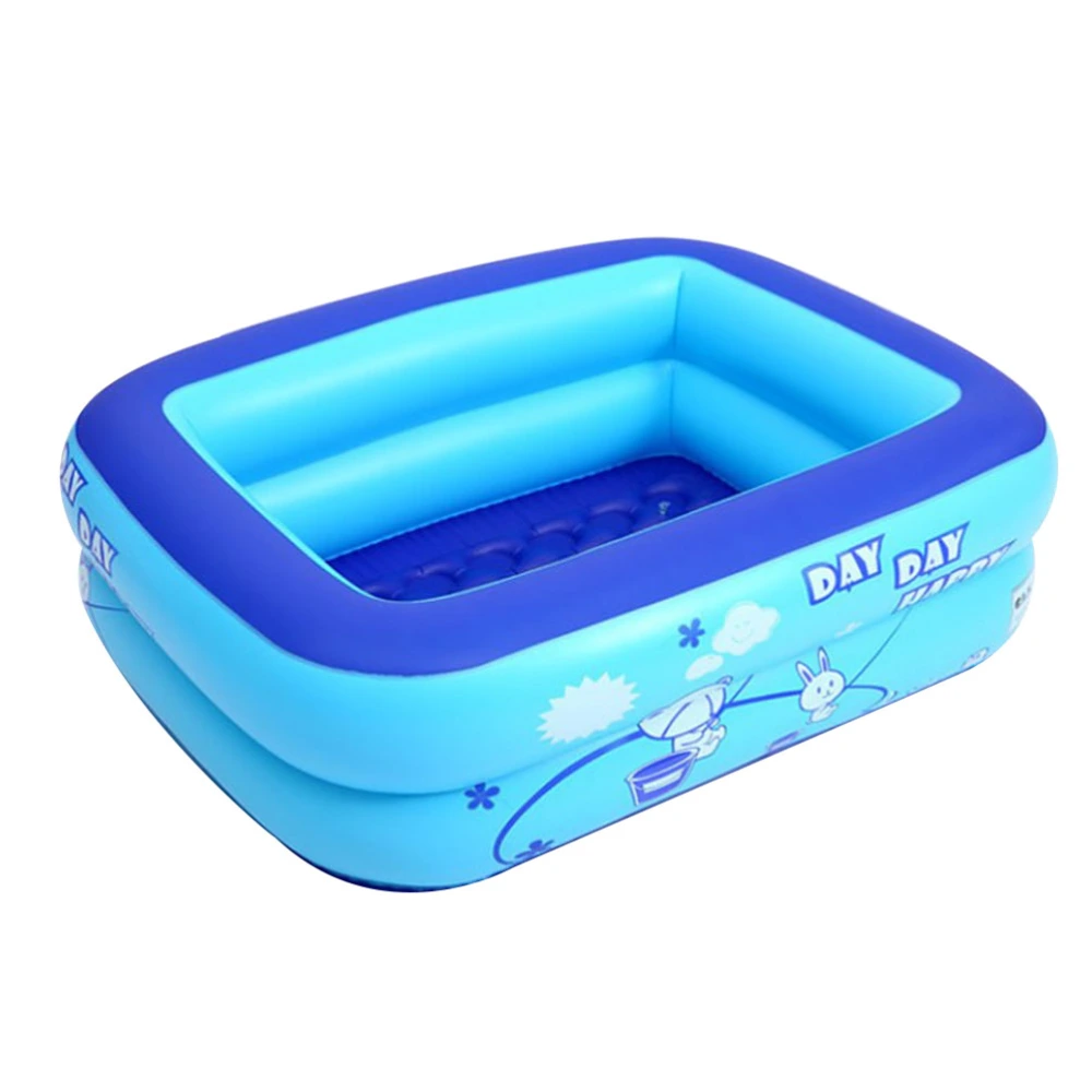 1PC Thicken Inflatable Baby Bathtub Portable Swimming Pool Foldable Shower Basin Shower Pool for Kids Infants Toddlers (1.2m, Two Rings)