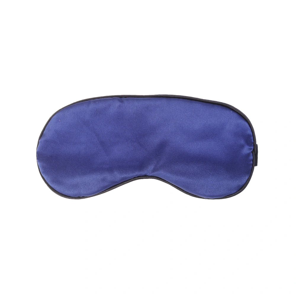 1PCS Unisex Imitation Silk Sleep Rest Eye Mask Padded Shade Cover Travel Relax Aid Blindfolds Travel Aid (Navy)