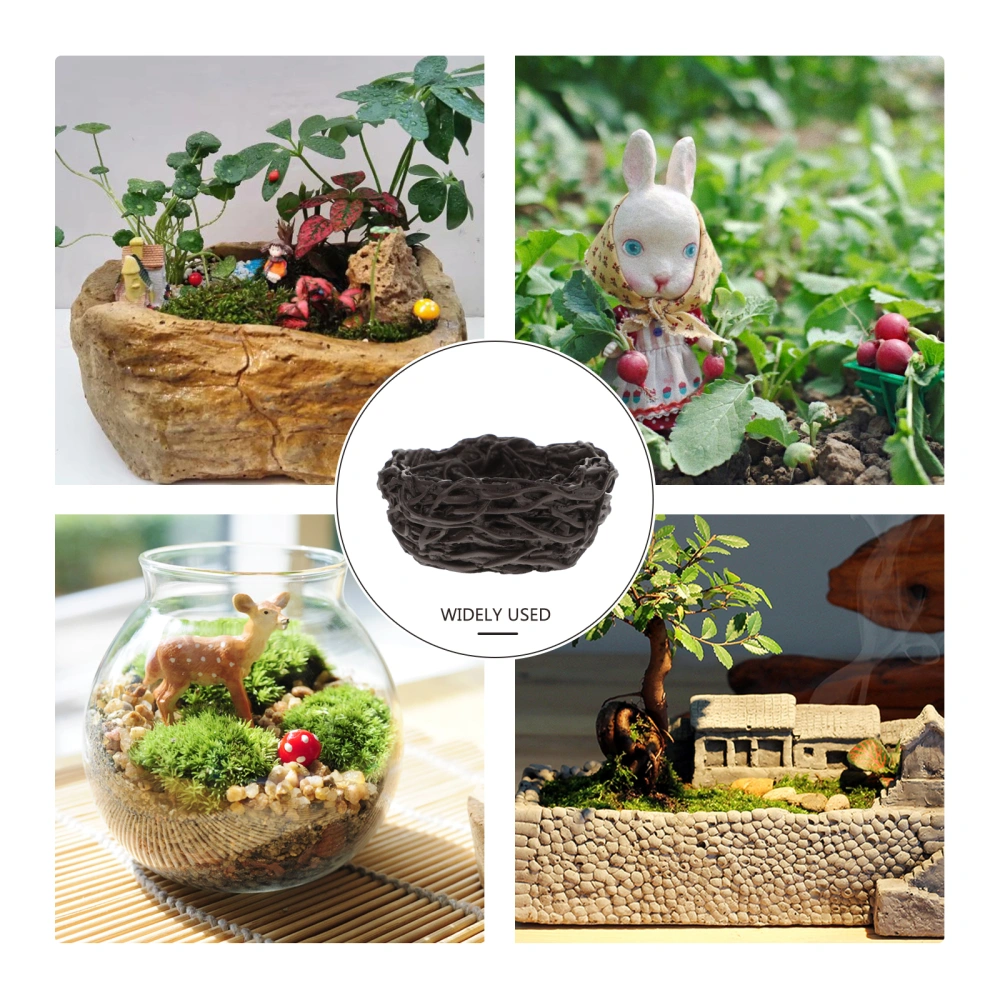 10Pcs Mini Bird's Nest Decors Creative Resin Bird Nest Ornament Doll House Adornment