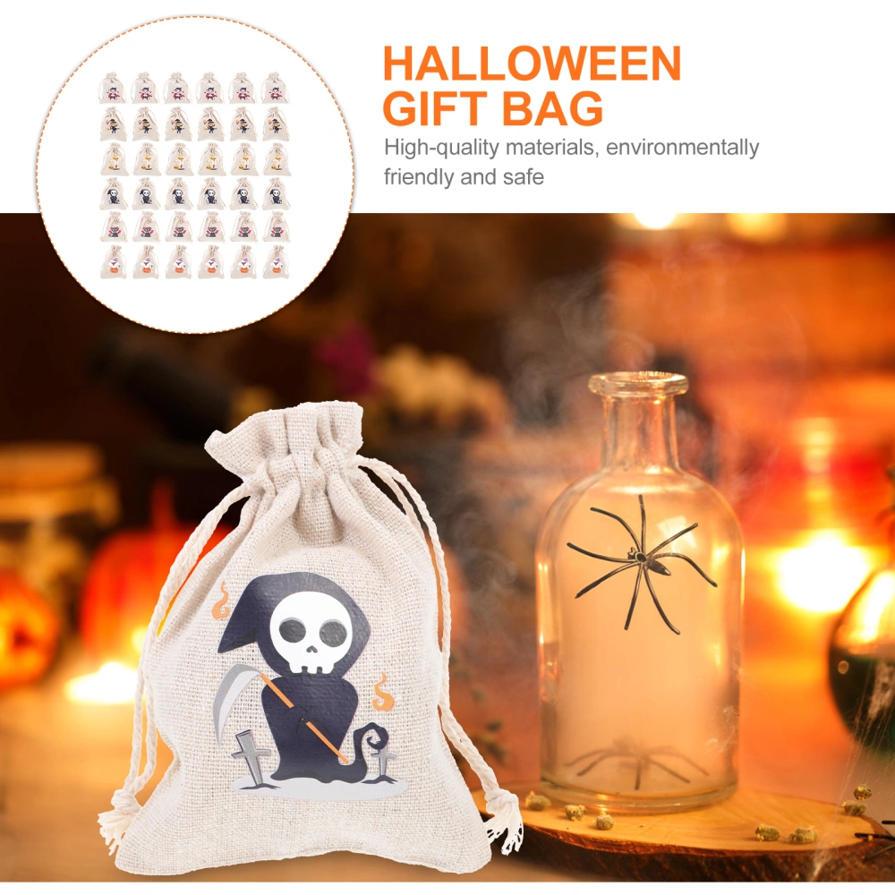 50Pcs Halloween  Gift Storage Bag Drawstring Bag Candy Bag Random Type