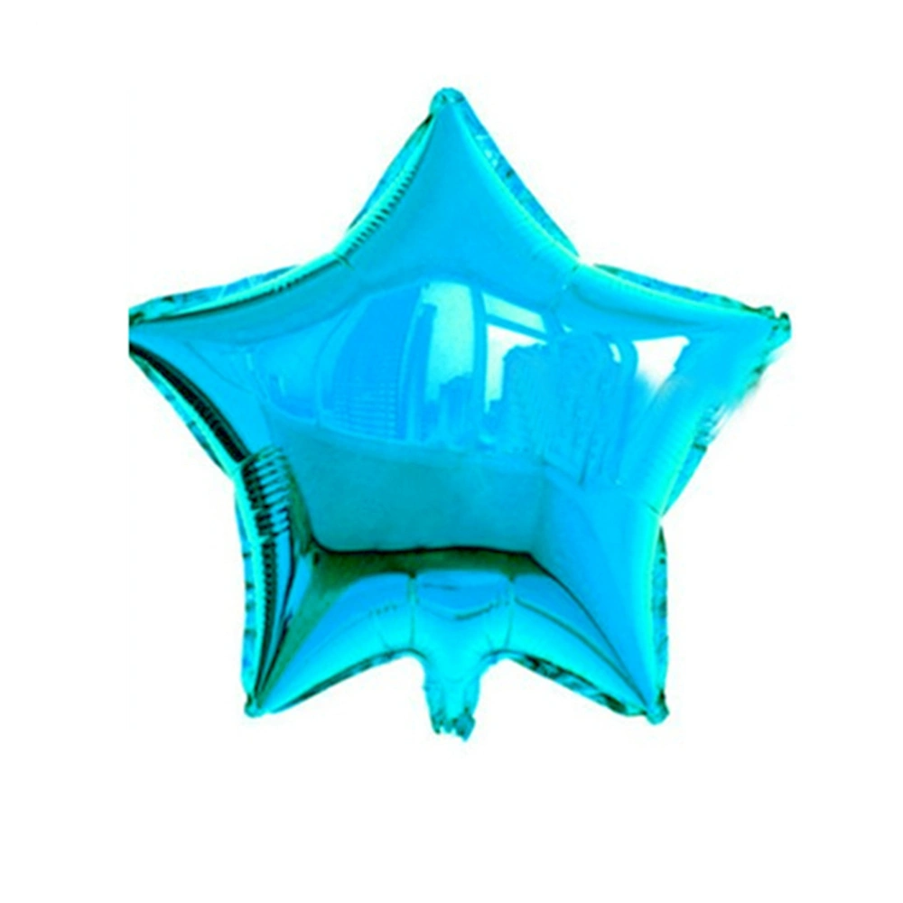 18 inch Five-pointed Star Foil Balloon Romantic Mylar Balloons for Valentin's Day Engagement Wedding Party Decoration (Pearl Light Blue)