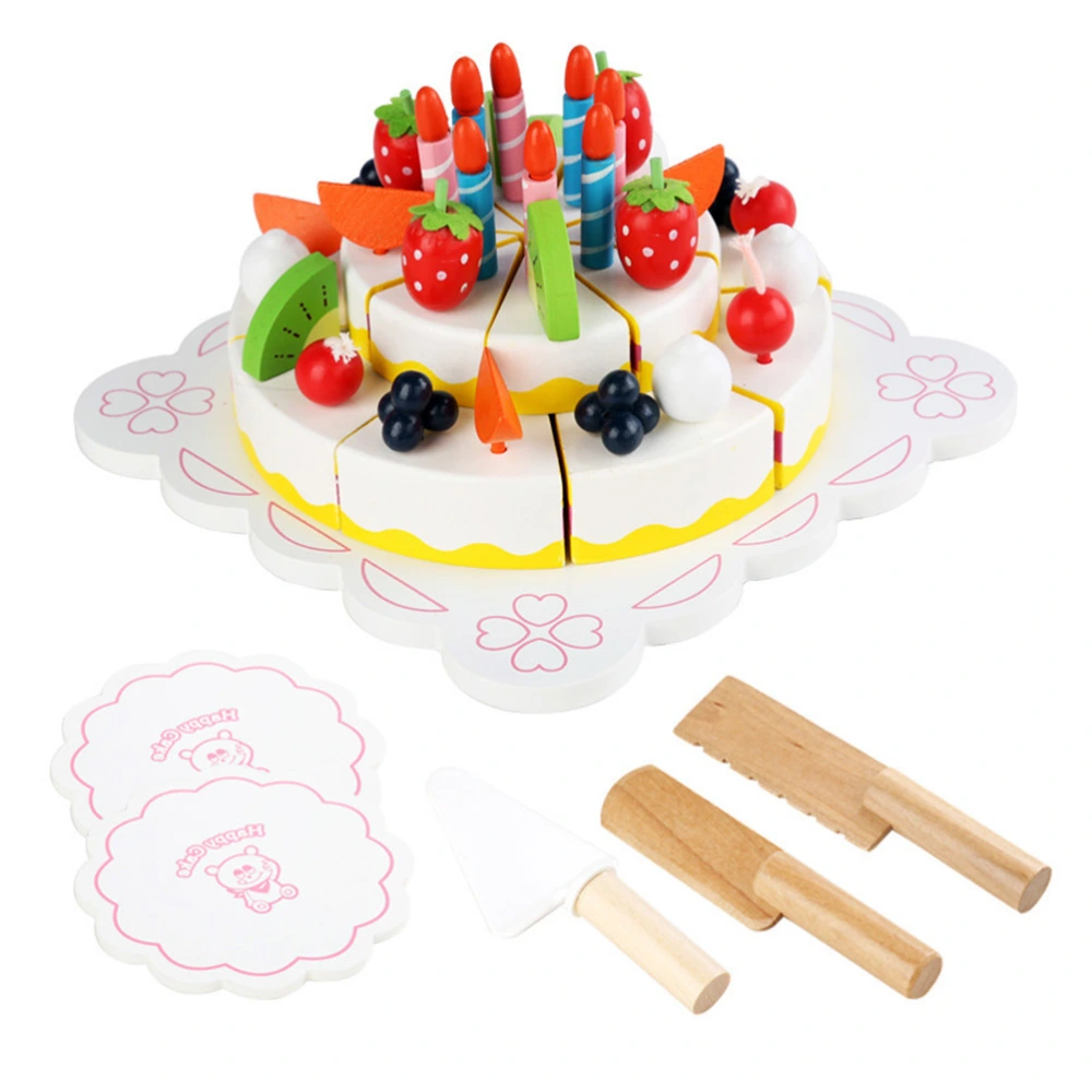 1Set Kids Cake Cutting Toy Simulation Kitchen Toy Playing House Plaything