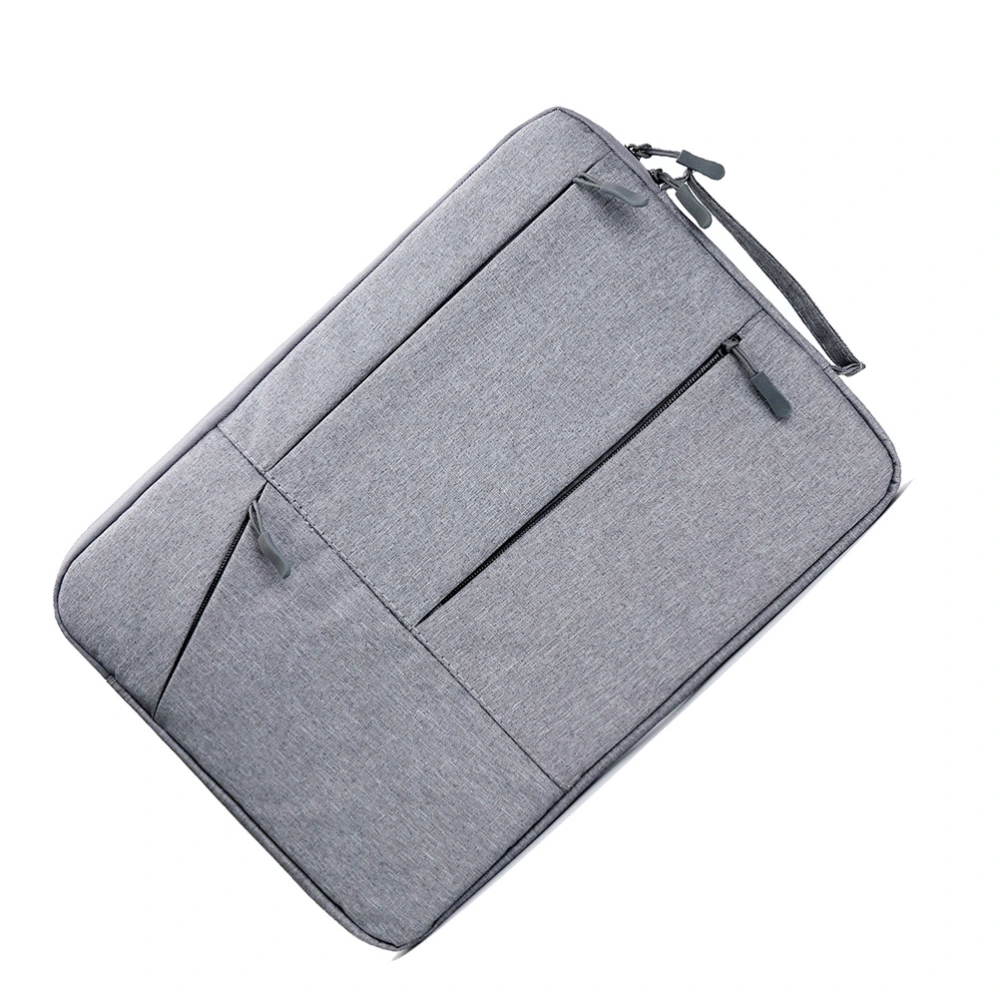 15 Inches Computer Bag Portable Laptop Bag Briefcase for Men Women (Grey)