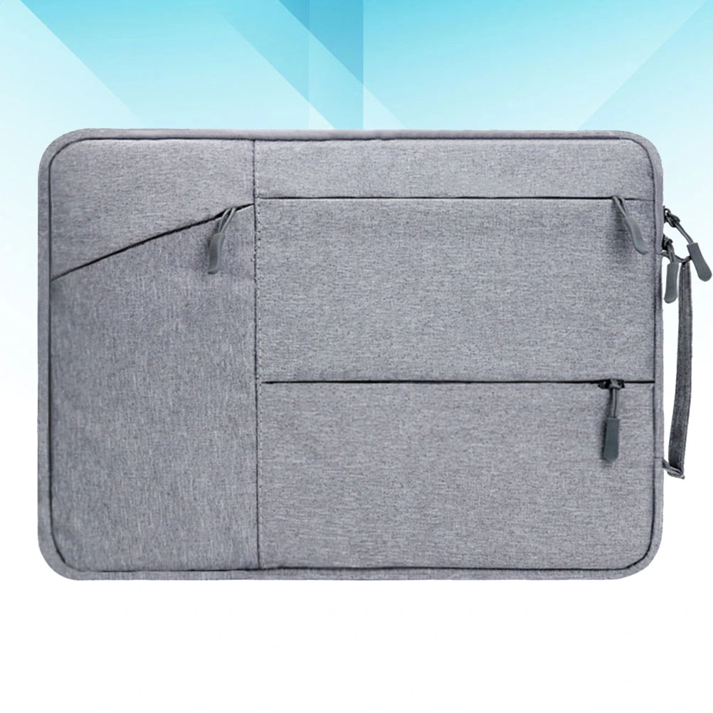 15 Inches Computer Bag Portable Laptop Bag Briefcase for Men Women (Grey)