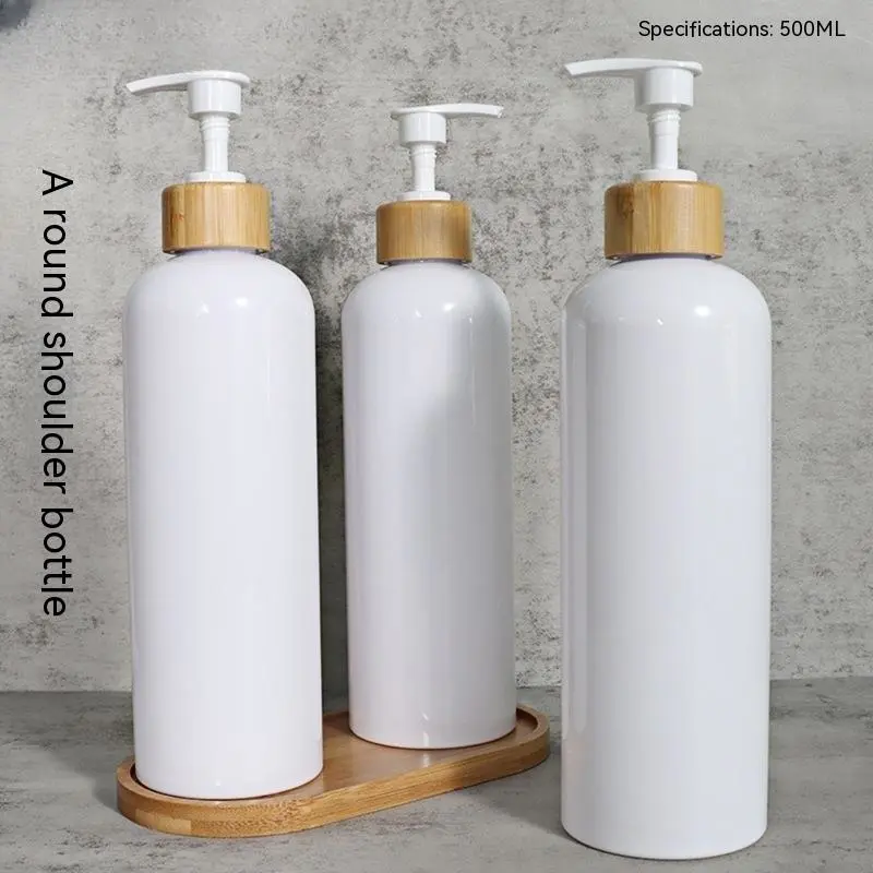 White Bamboo Pipe Round Shoulder Bottle