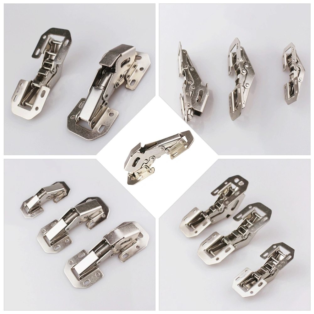 4pcs Stainless Steel Cabinet Hinges Wardrobe Door Hinge Close Concealed Hinge