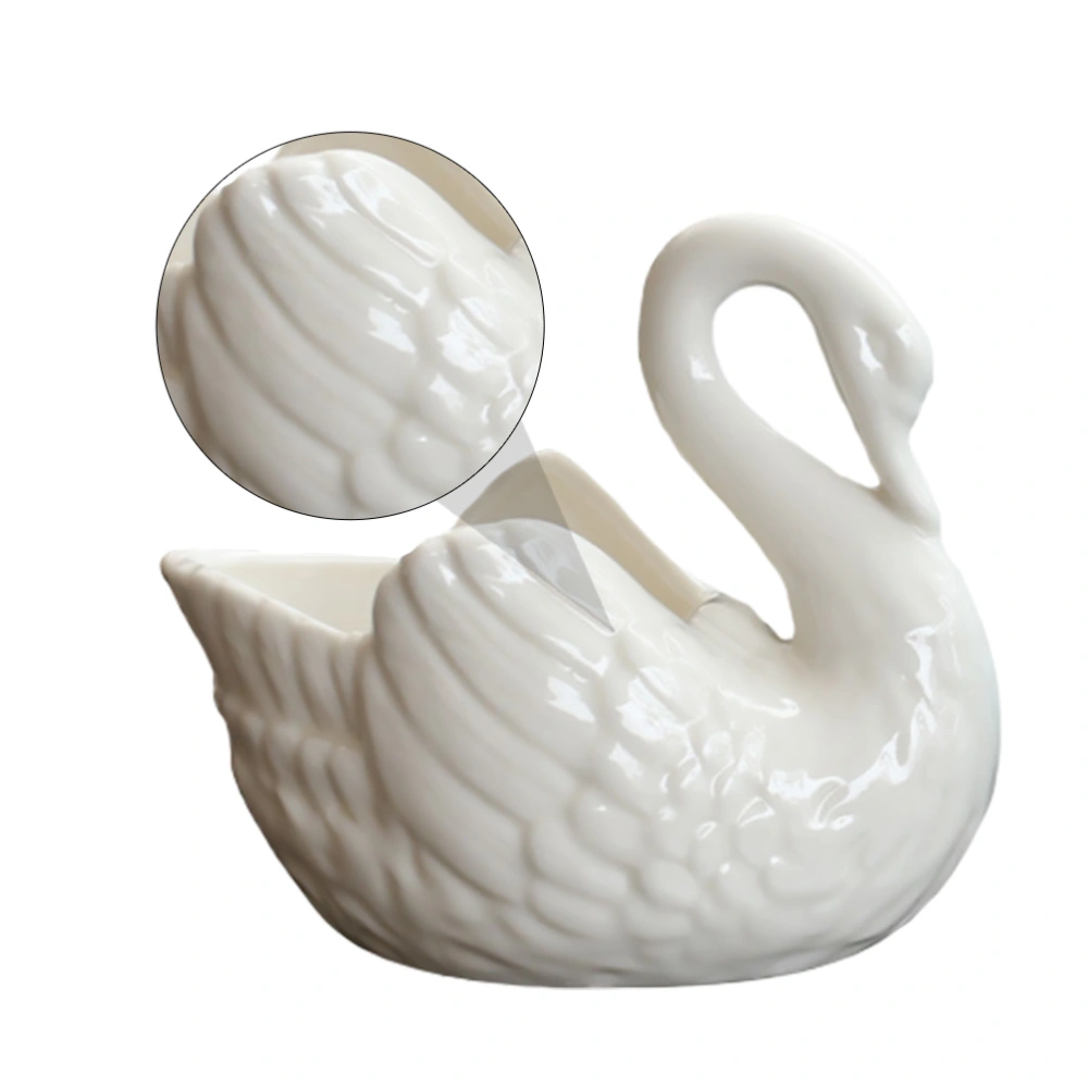 1pc Swan Shaped Succulent Flowerpot Garden Planter Home Office Ornament