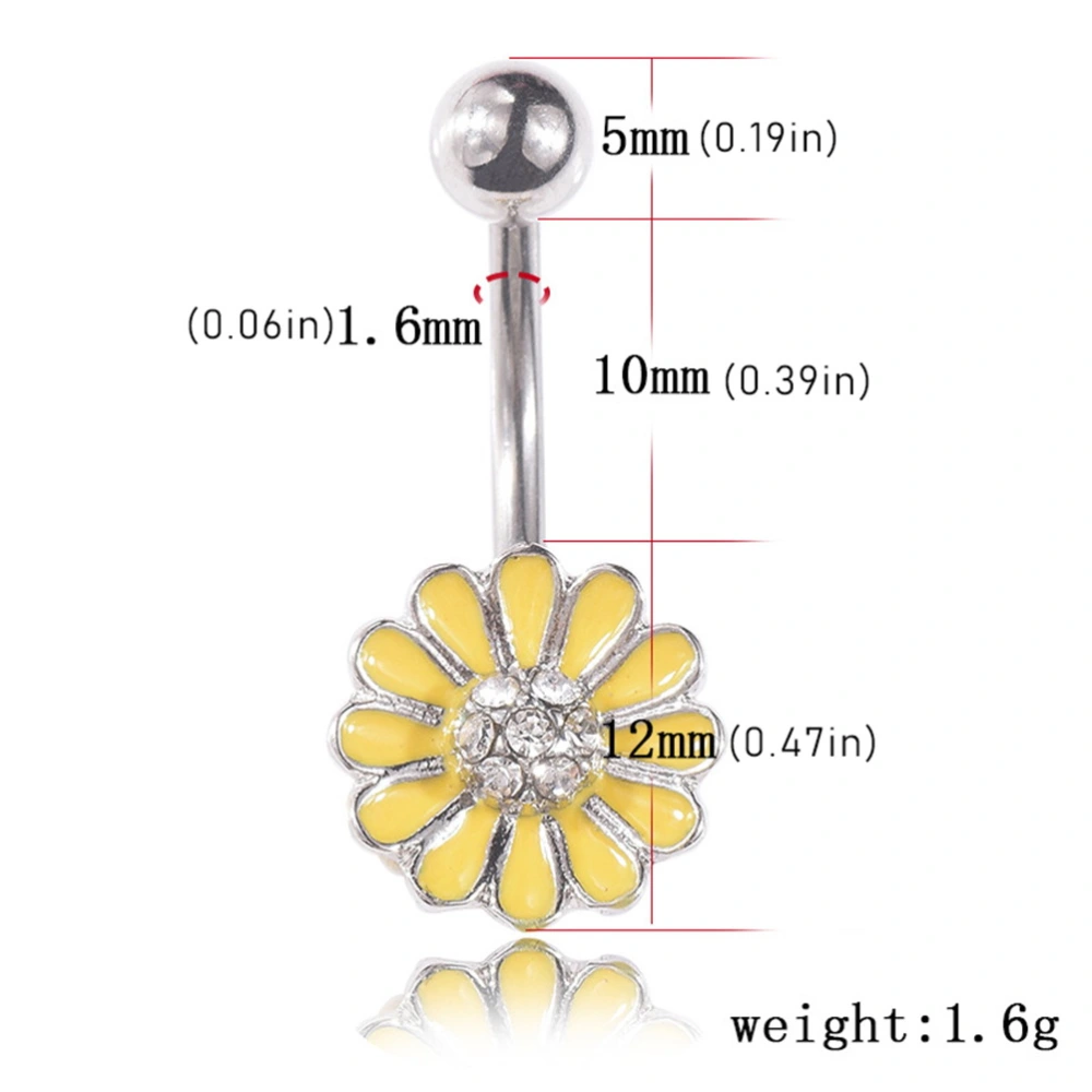 1 pc Belly Ring Fashion Piercing Daisy Navel Ring Creative Navel Button ring Flower Navel Nail for Woman Girl Lady