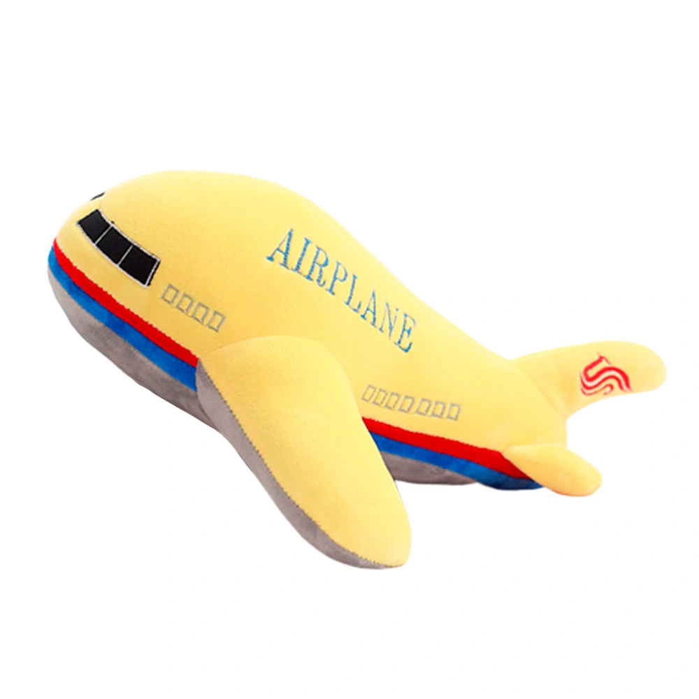 40cm Cartoon Airplane Shaped Plush Toy Throw Pillow Adorable Doll Toy Kids Plush Doll Yellow